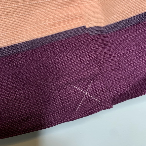 LOFT Purple Striped Textured Pencil Skirt - Picture 7 of 7